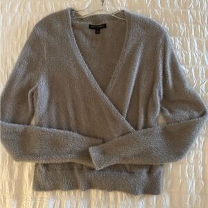 Banana Republic Soft Gray V-Neck Sweater
